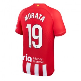 Herren Fußballbekleidung Atletico Madrid Alvaro Morata #19 Heimtrikot 2023-24 Kurzarm